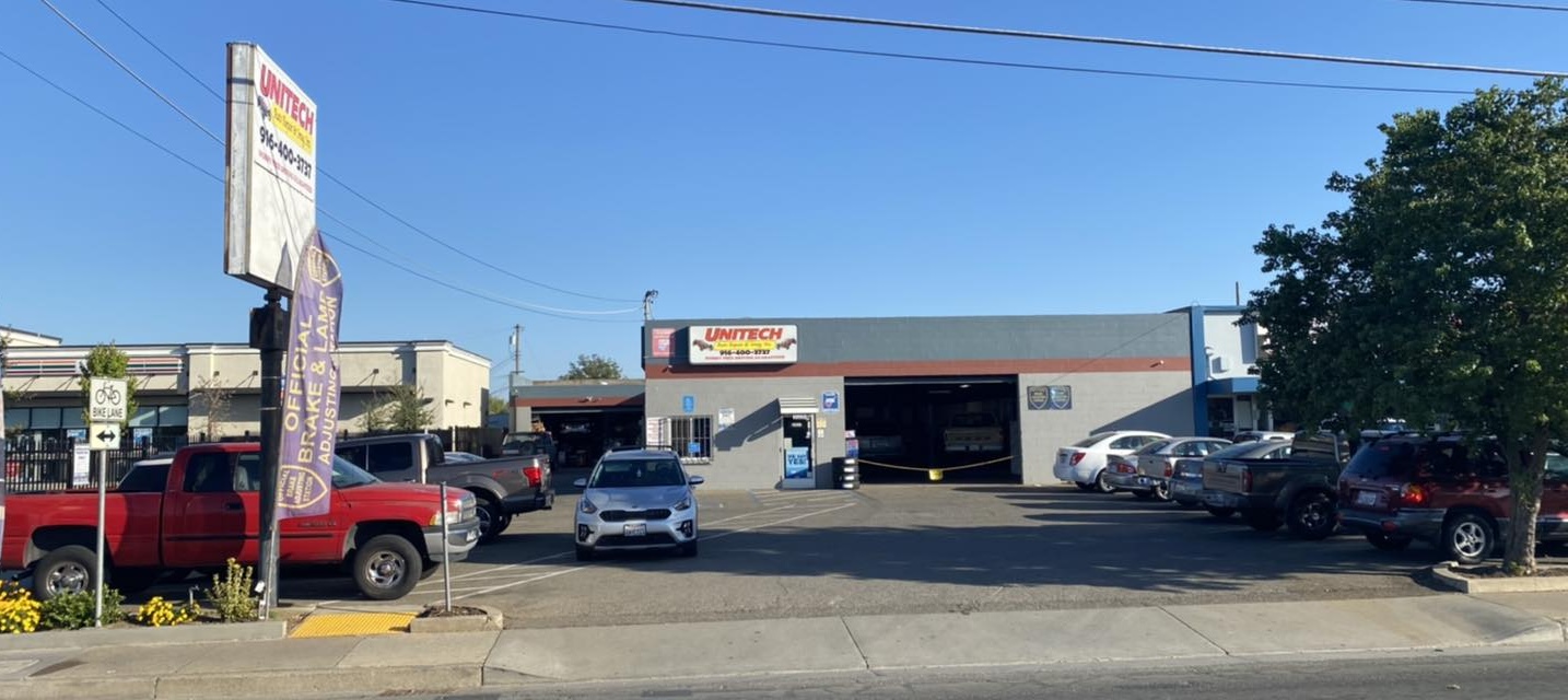 Unitech Auto Repair Shop Front in Sacramento